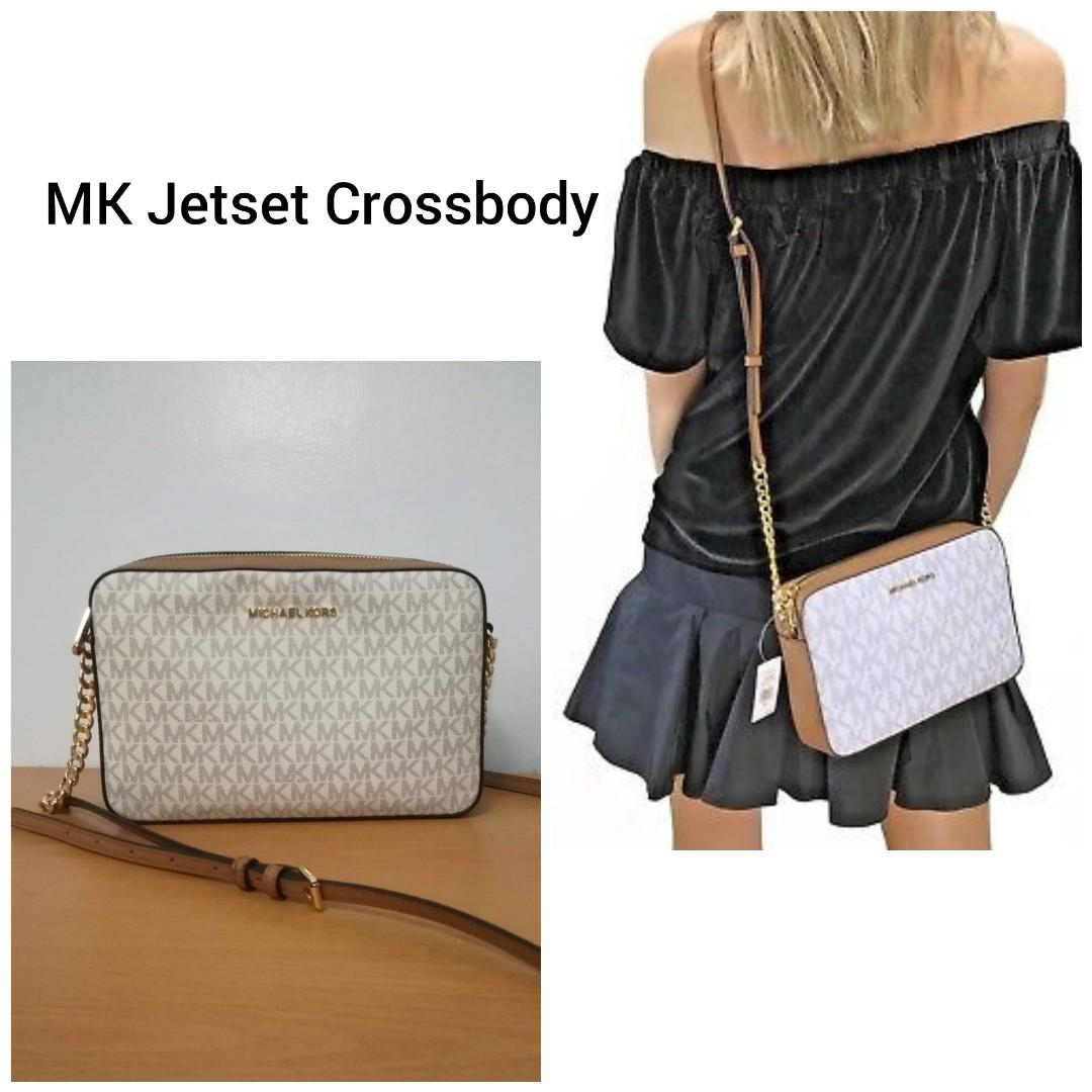 REPRICED!!! MK Jetset Crossbody Vanilla/Acorn, Women's Fashion, Bags &  Wallets, Cross-body Bags on Carousell