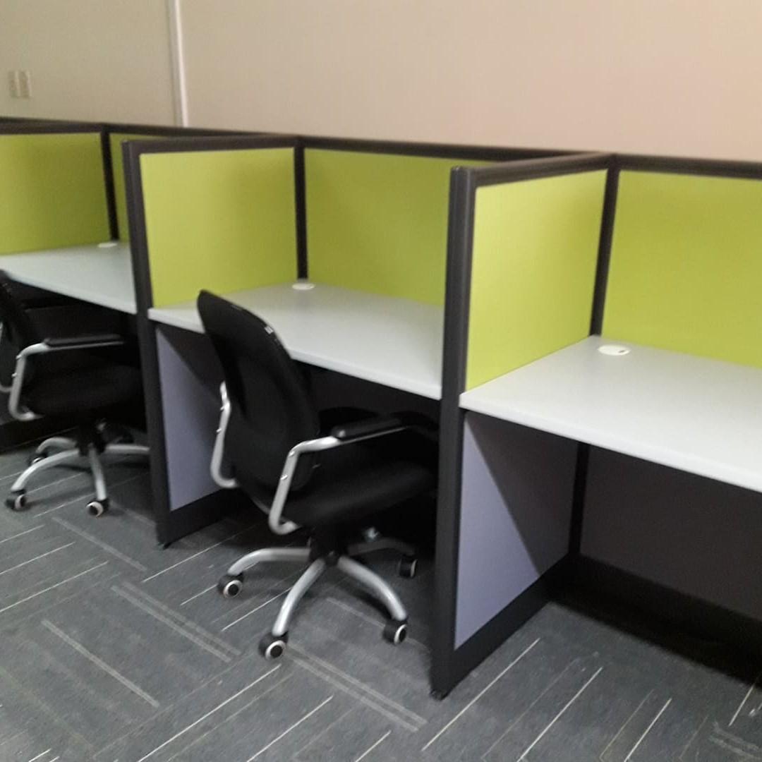 Modular Office Cubicles 120cm Height Full Fabric, Furniture & Home Living,  Office Furniture & Fixtures on Carousell