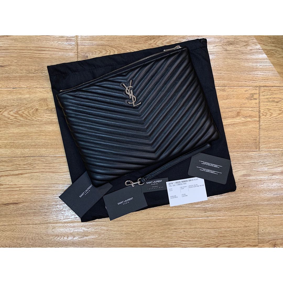 Monogram tablet pouch in matelassé on sale leather