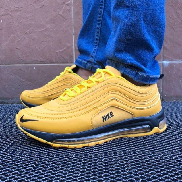 NIKE AIRMAX 97 PREMIUM YELLOW BLACK FREE GIFT Men s Fashion