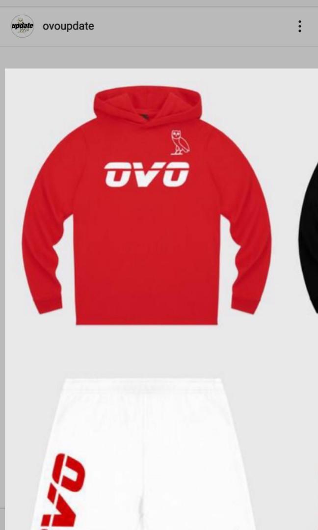 Ovo red white hoodie clearance