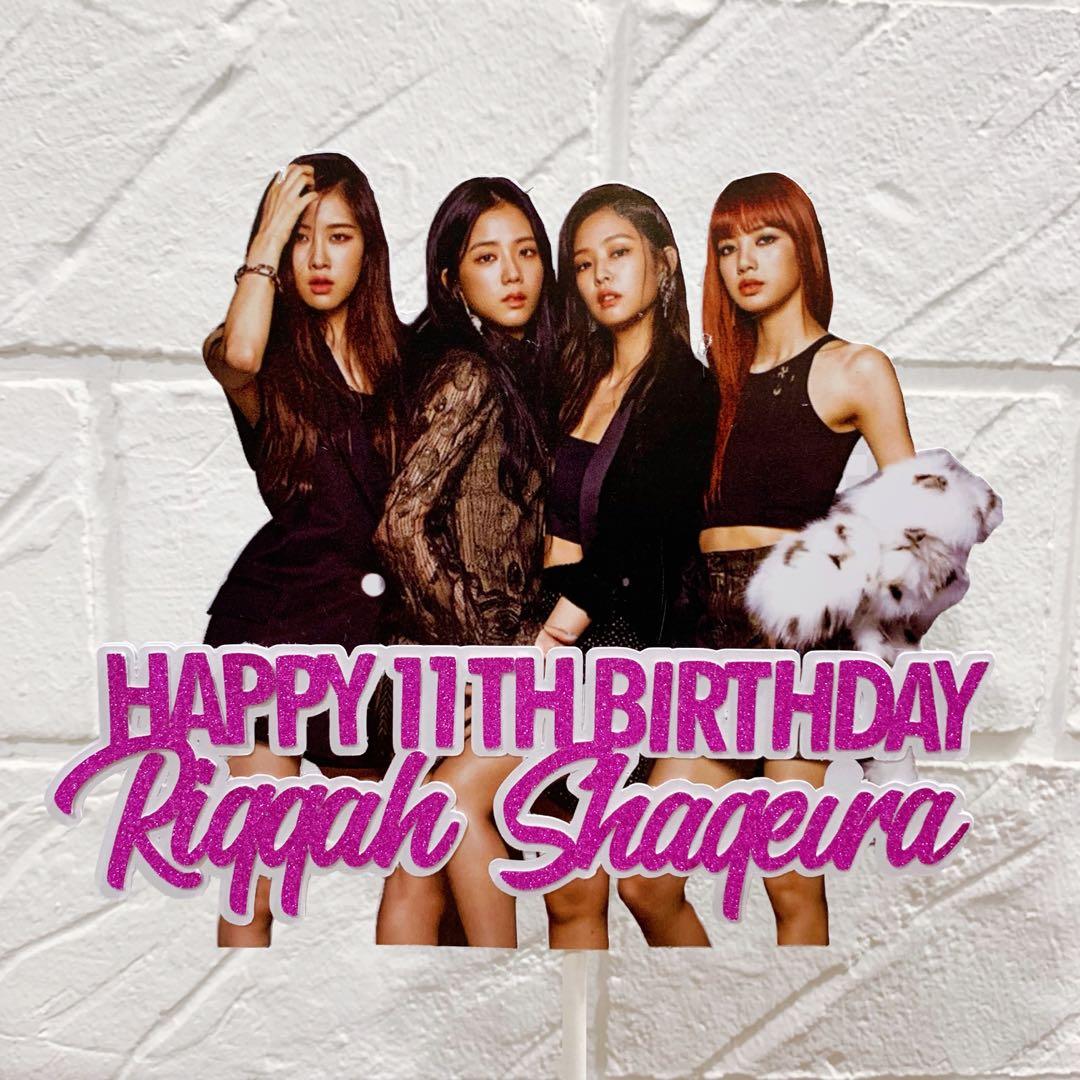 wallpapers Cake Topper Blackpink Printable Pictures personalised cake topper black pink