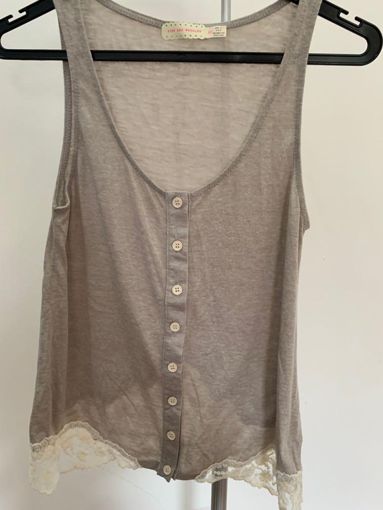 Pins Needles Singlet Women S Fashion Clothes Tops On Carousell