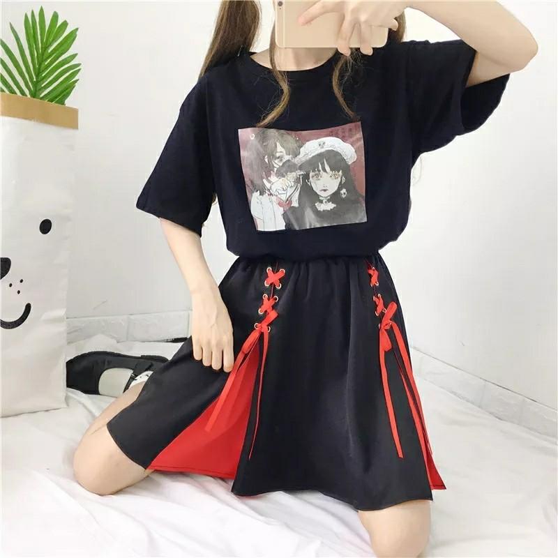 Po Japanese Cute Ribbon Skirts Women S Fashion Clothes Dresses