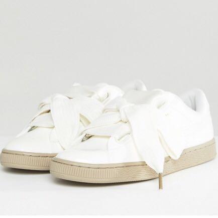 puma basket heart patent trainer