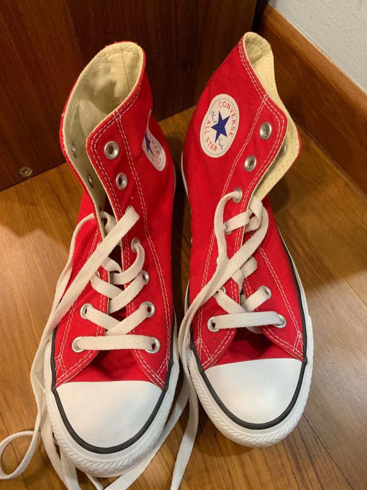 red converse high tops