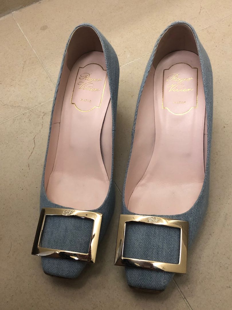 Roger vivier cheap denim shoes