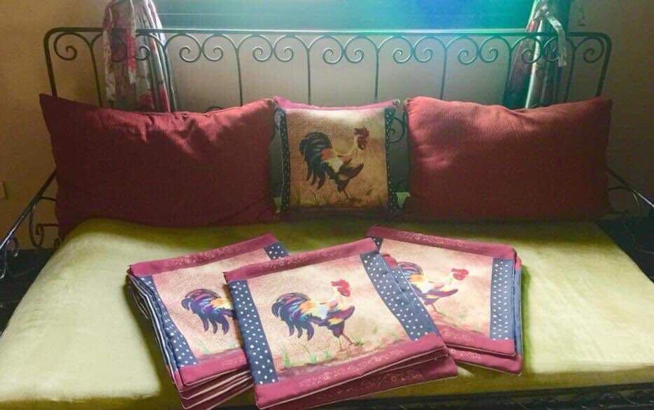 Rustic Country Style Throw Pillows Chicken Rooster Design On Carousell