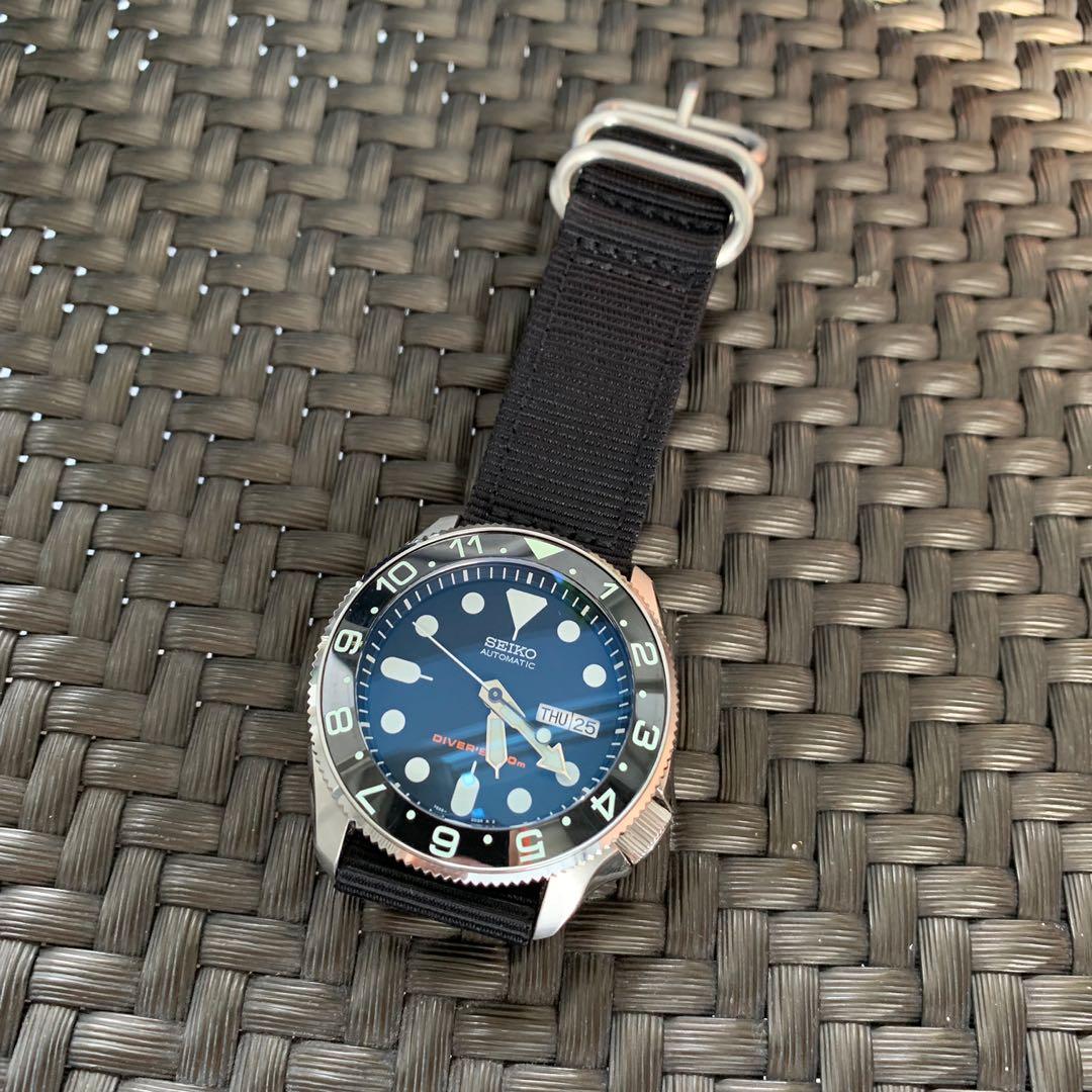 Seiko SKX007 Dual Time Lume Mod, Men's Fashion, Watches & Accessories,  Watches on Carousell