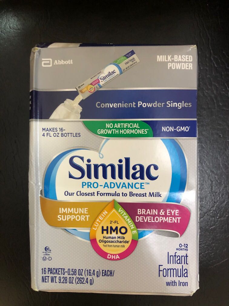 Formula Packets Similac Pro Advance Infant Formula Milk 16 packets, Babies & Kids ...