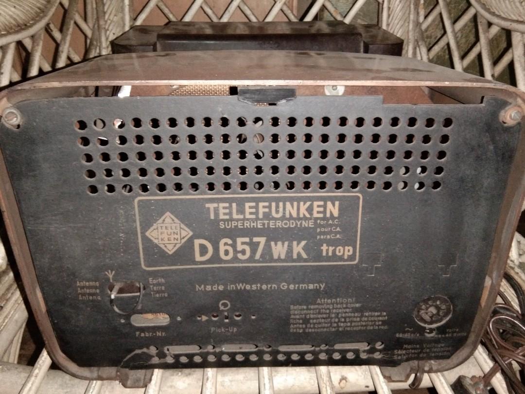 Vintage Telefunken Radio, Hobbies & Toys, Memorabilia & Collectibles ...
