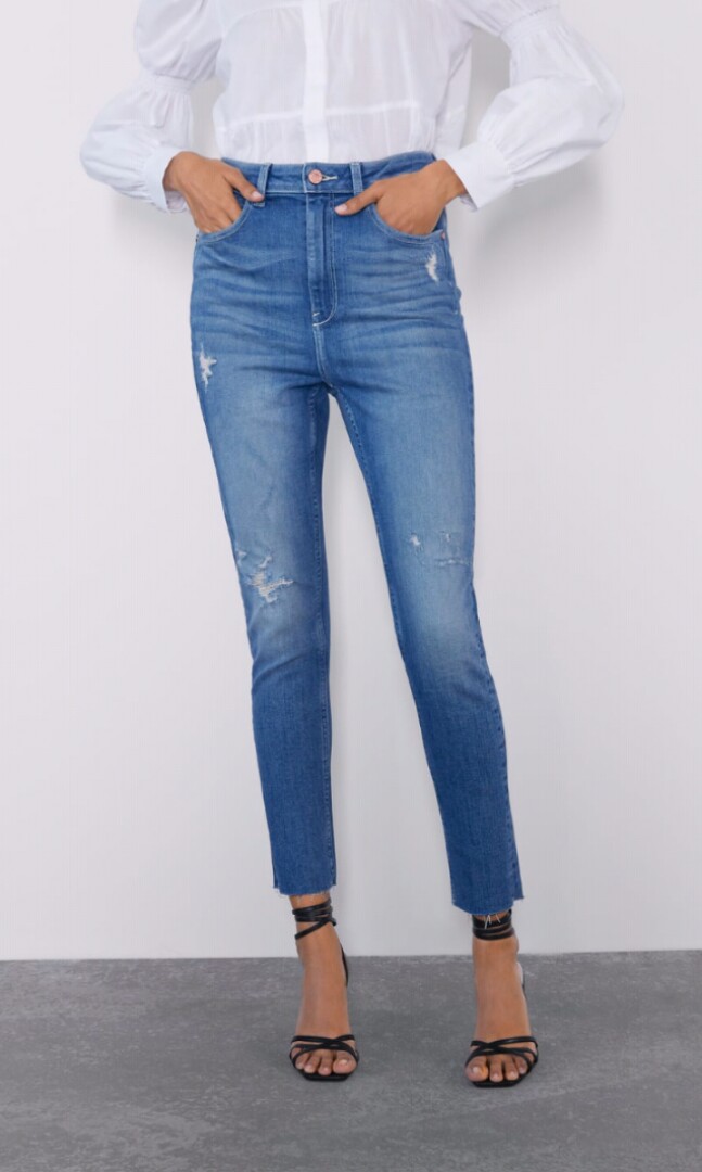 jeans high rise skinny zara