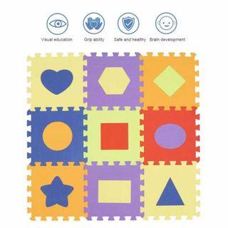 BABY PLAYMAT SET ( 1SET 9PCS ) *SHAPE & COLOUR LEARNING