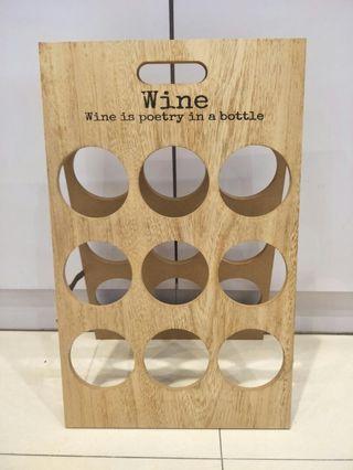 Free Standing Wine Rack in 9 bottles storages.