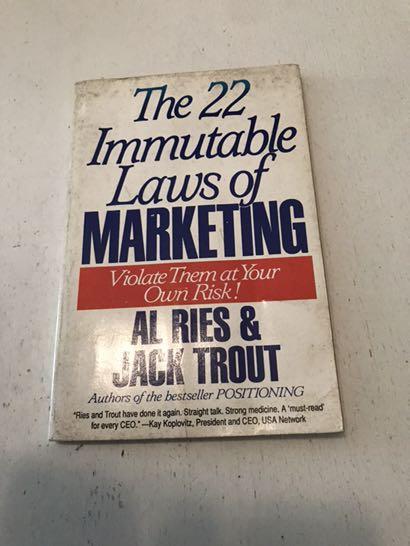 22 Immutable Laws Of Marketing Books Books On Carousell