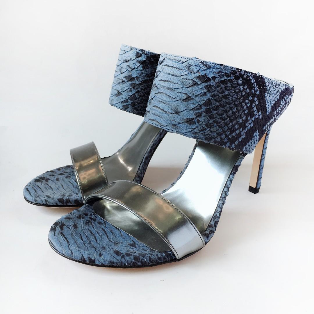 ::全新:: 代購出清 Stuart Weitzman 特殊皮革高跟鞋 (38.5號)