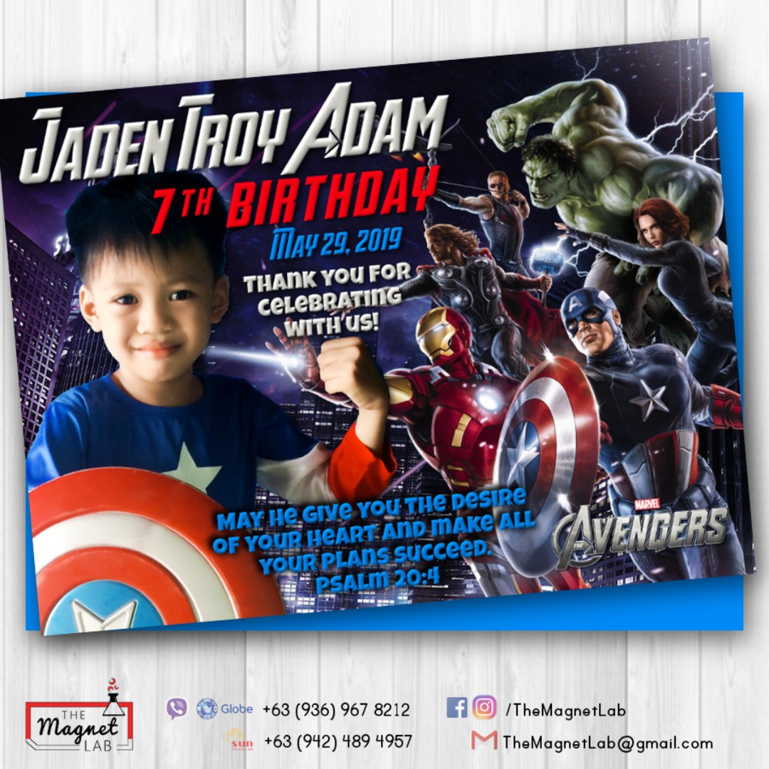Marvel Avengers Ref Magnet Souvenir Birthday Baptism Christening Giveaways Thor Iron Man Captain America Babies Kids Others On Carousell