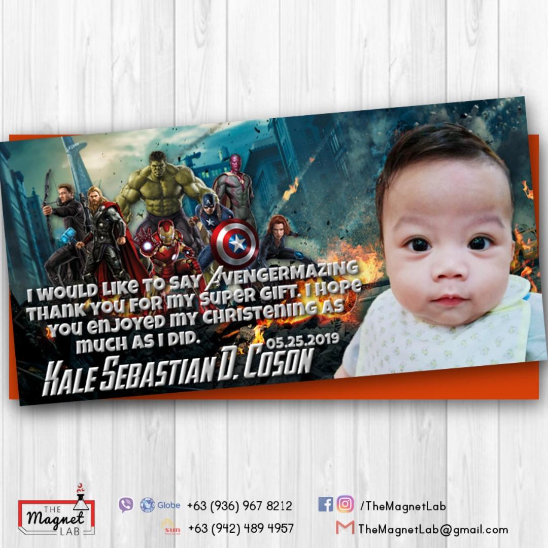 Marvel Avengers Ref Magnet Souvenir Birthday Baptism Christening Giveaways Thor Iron Man Captain America Babies Kids Others On Carousell