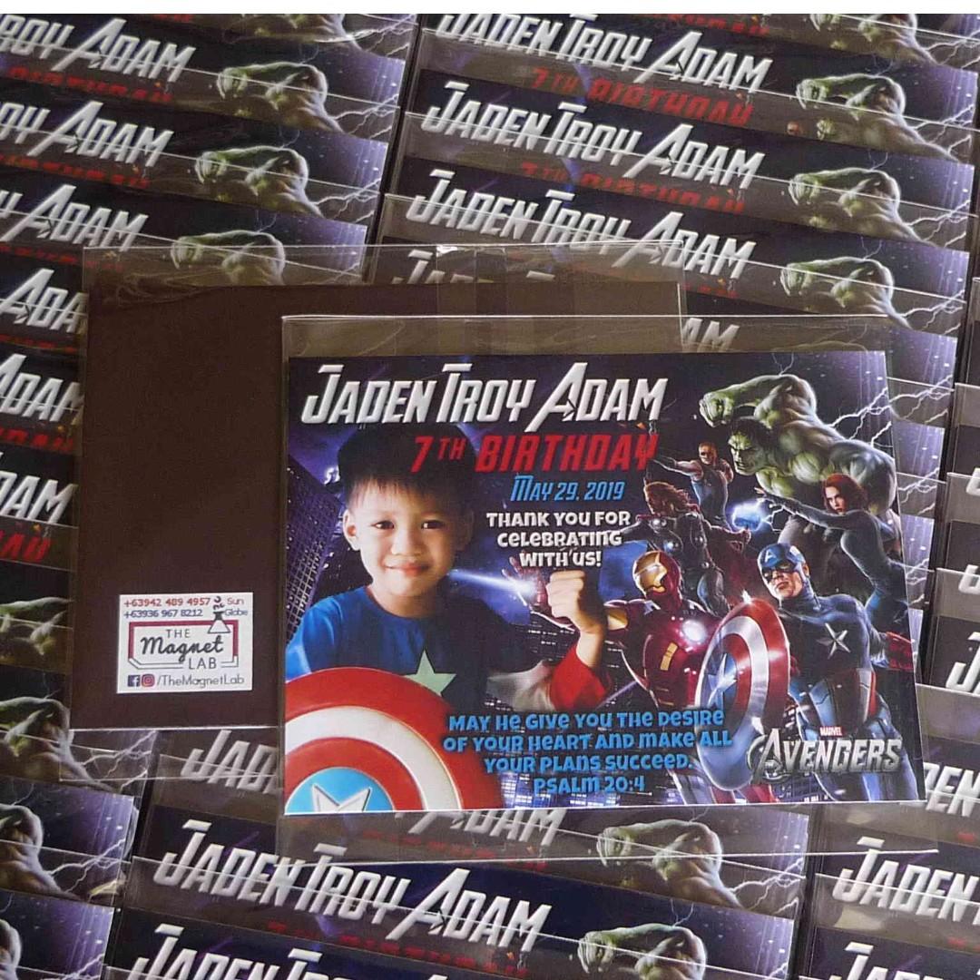 Marvel Avengers Ref Magnet Souvenir Birthday Baptism Christening Giveaways Thor Iron Man Captain America Babies Kids Others On Carousell