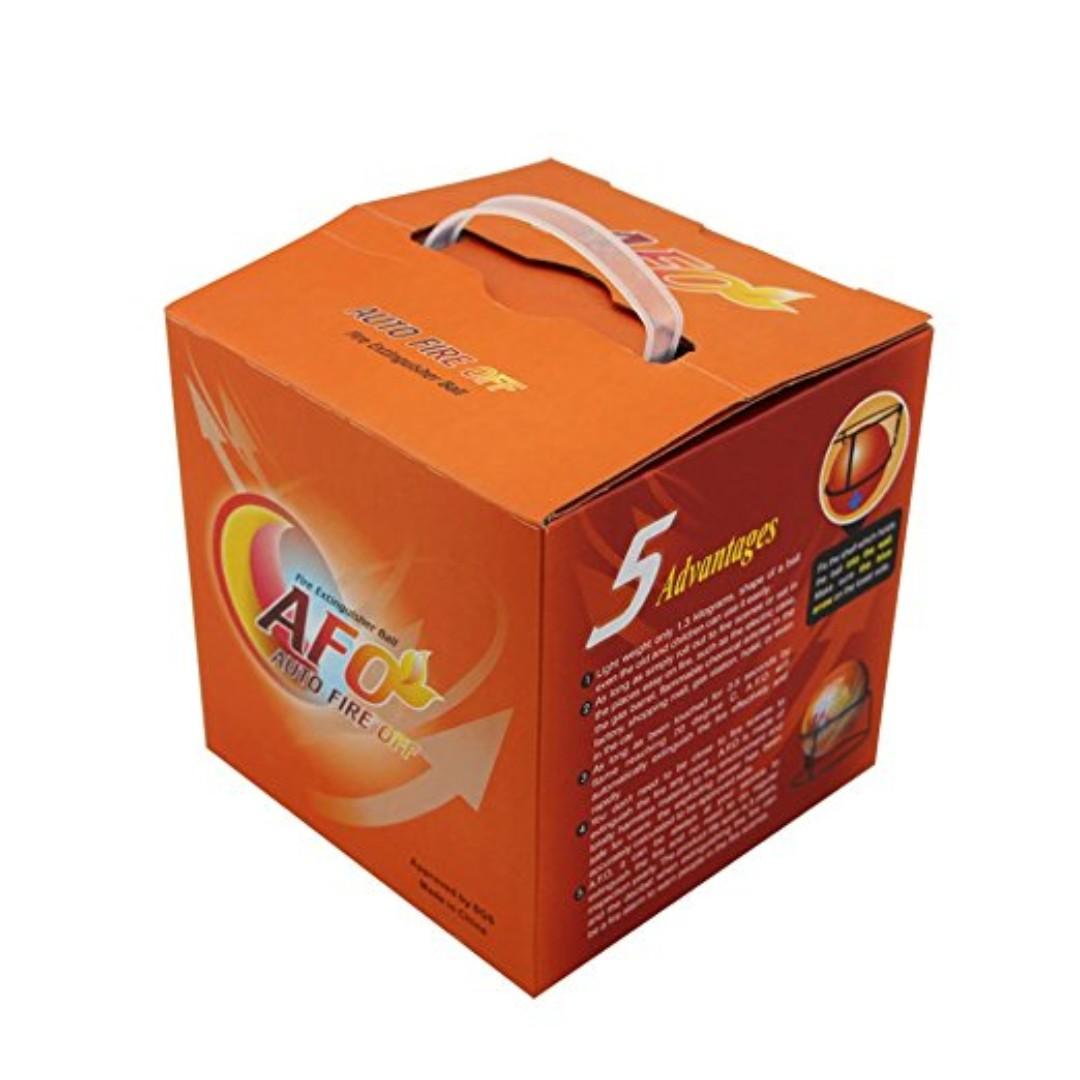 AFO Fire Extinguisher Ball (Category: Everything Else Others) located in Quezon City. Submitted by tap84 (Listing ID 242059247, Image 2). Description: 1. Light weight. Only 1.3kgs. 2. 5 years product life span. 3. Scope of effectivity is 3 cubic meters. AFO is a ball shaped fire extinguisher. Simply thrown into a fire, it will activate within 3-5 seconds and effectively disperse-extinguishing chemicals. When a fire occurs and no one is present, F