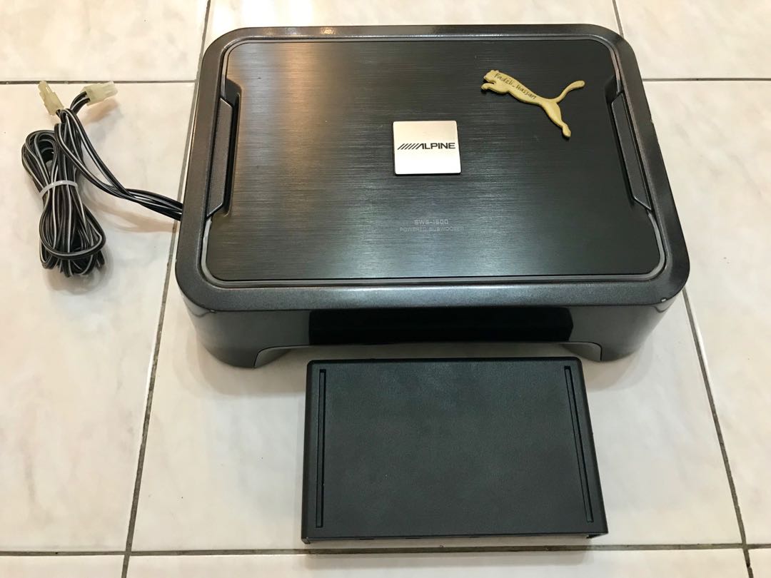 ALPINE POWERED SUBWOOFER SWE-1500, Auto Accessories on Carousell