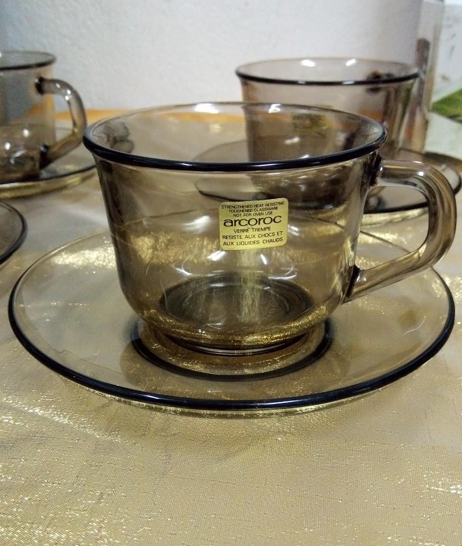 Arcoroc Cup N Saucer France Furniture Home Living Kitchenware Tableware Coffee Tea Tableware On Carousell
