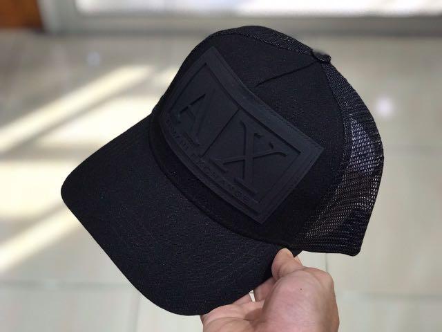 Armani exchange trucker hat top