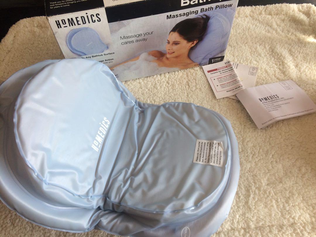 Bath Spa Massaging Pillos (Category: Massage Devices) located in San Juan City. Submitted by cheapninja (Listing ID 241999647, Image 1). Description: Brand New! Homedics Bath Spa Massaging Pillow P800.
