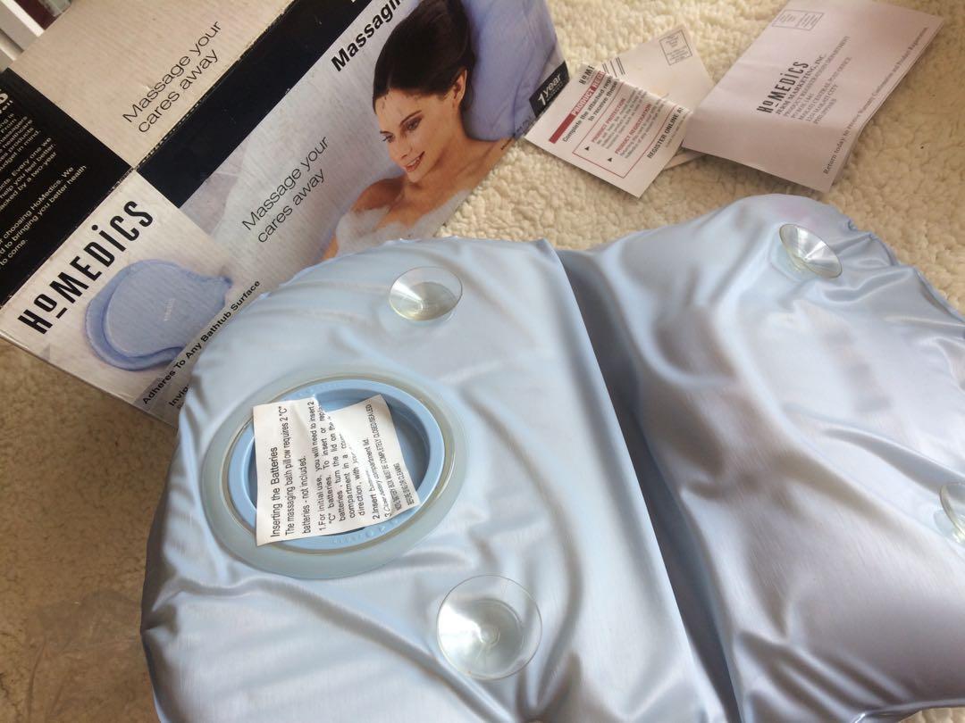 Bath Spa Massaging Pillos (Category: Massage Devices) located in San Juan City. Submitted by cheapninja (Listing ID 241999647, Image 3). Description: Brand New! Homedics Bath Spa Massaging Pillow P800.
