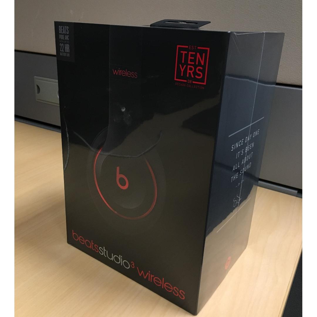 beats studio3 wireless defiant black red