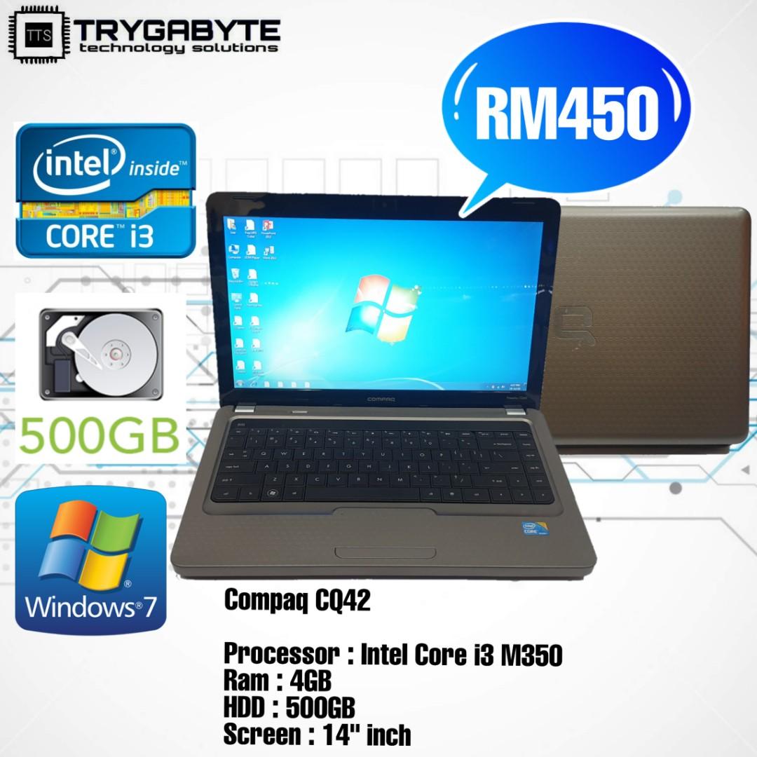 Compaq Cq42 Intel Core I3 4gb Ram 500gb Hdd Intel Hd 14 Inch Screen Electronics Computers Laptops On Carousell