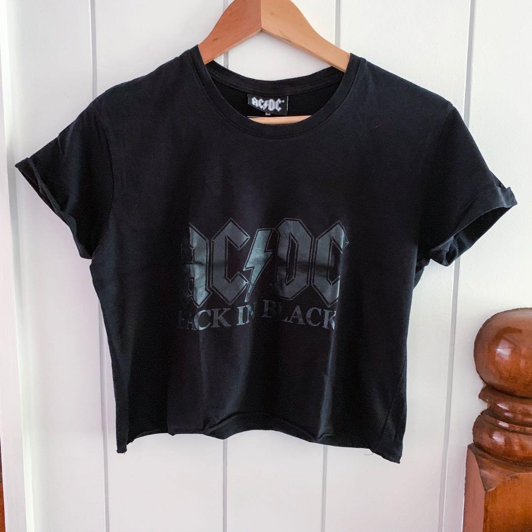 Cotton On Ac Dc T Shirt Women S Fashion Clothes Tops On Carousell