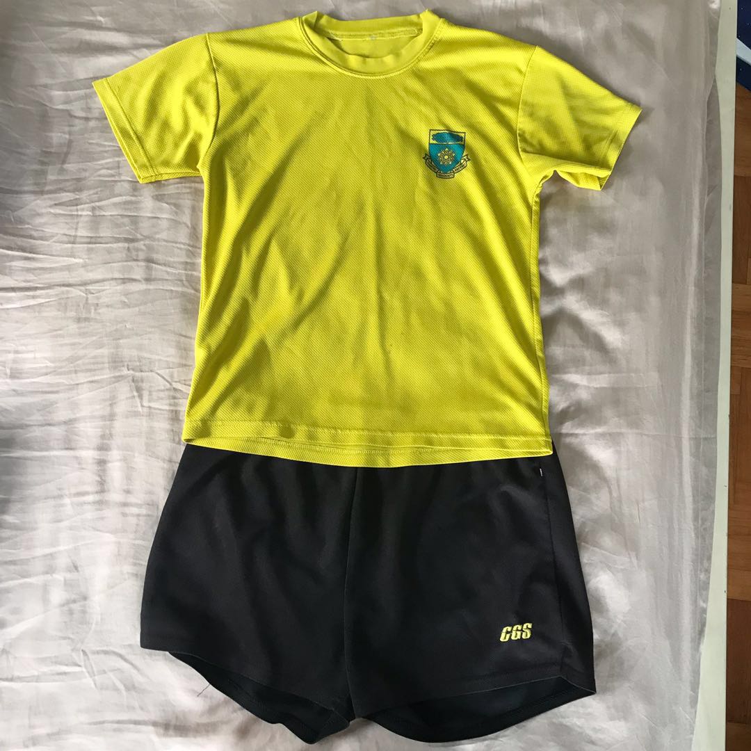 crescent girls school pe tee and shorts uniform kit set Men s