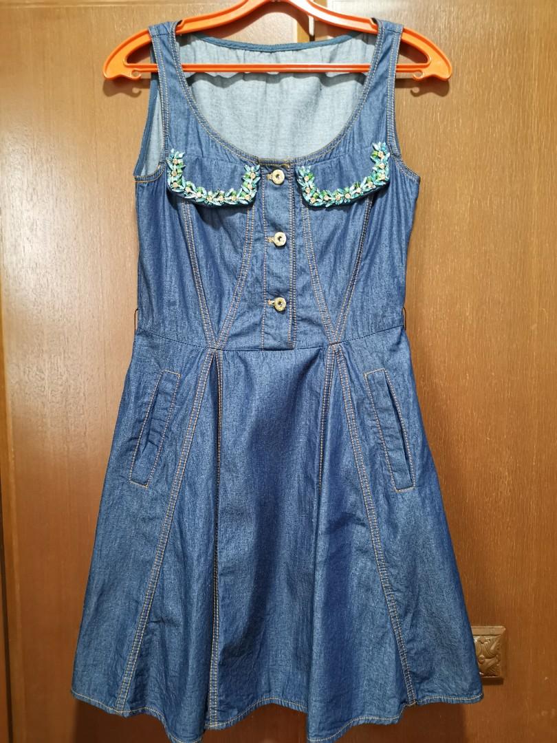 miu miu denim dress