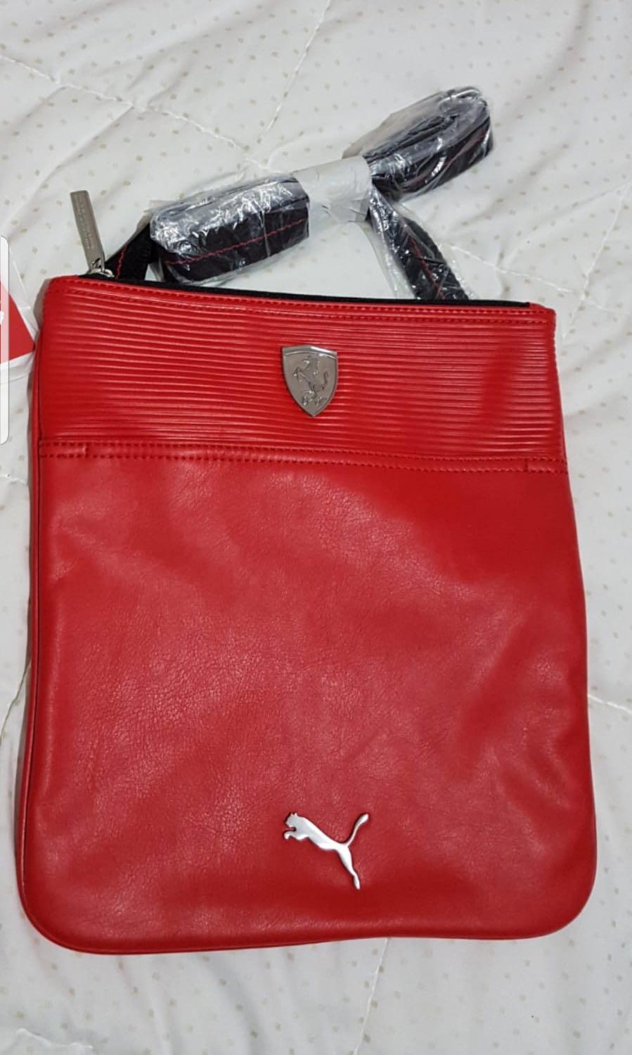 ferrari leather bag