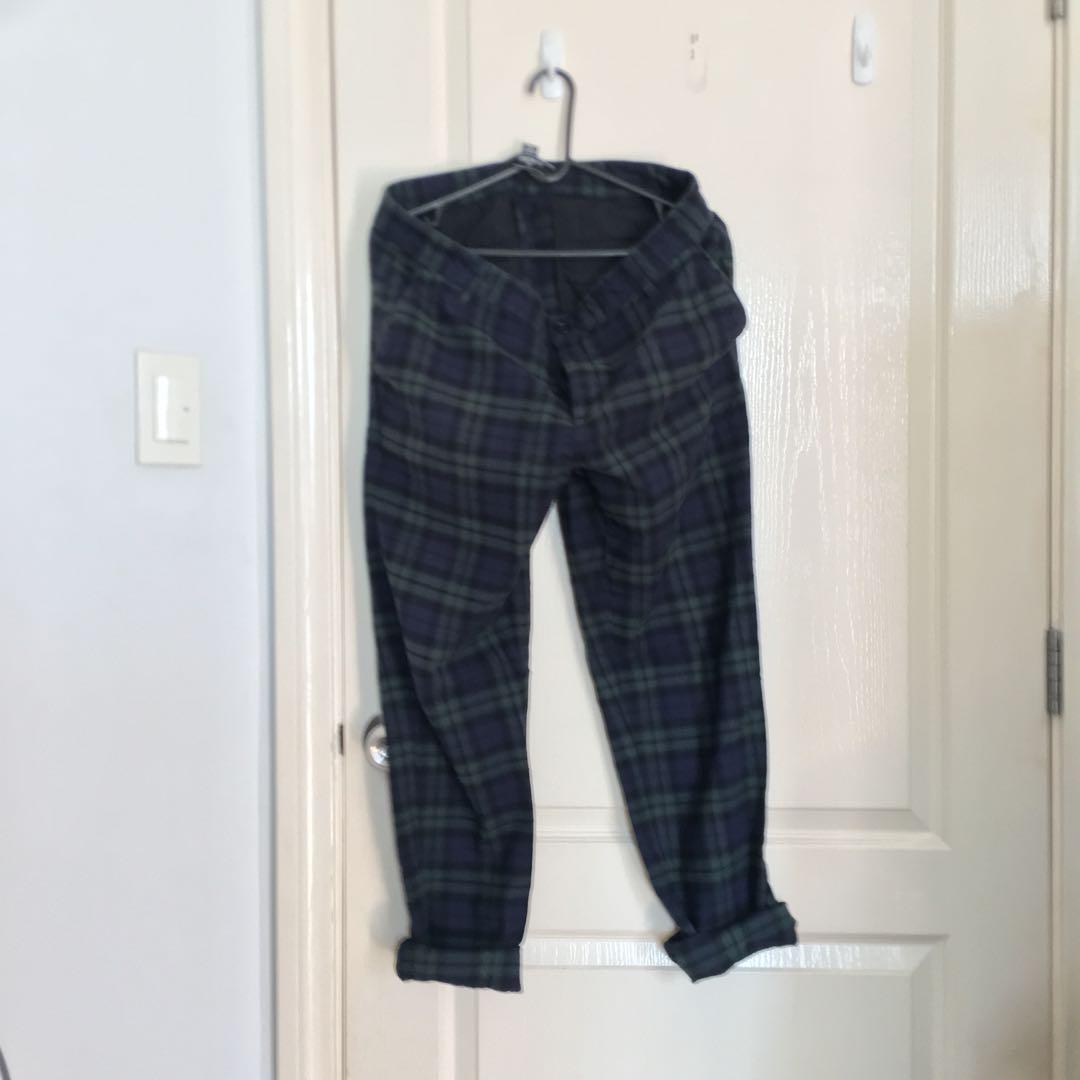 forever 21 plaid pants mens