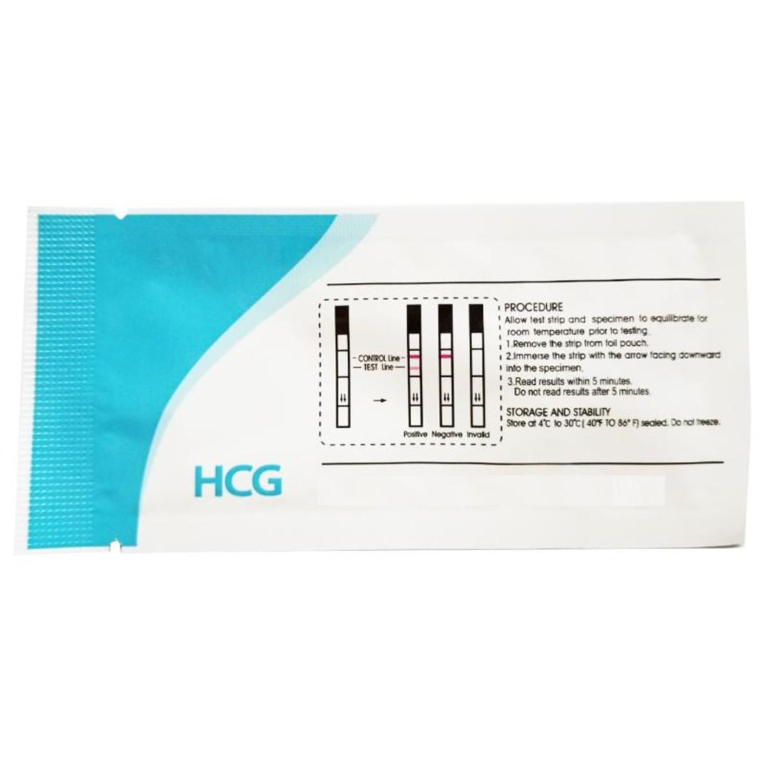 HCG Pregnancy Urine Test Strips 5pcs (Category: Ear Care) located in Quezon City. Submitted by tap84 (Listing ID 242058118, Image 2). Description: The HCG Pregnancy Urine Test Strip is a fast and accurate pregnancy test that is designed for ease of use. It works by detecting the presence of human chorionic gonadotropin ("hCG") in urine. If your result is positive, please contact your physician. He or she will be able to confirm your pregnancy. If