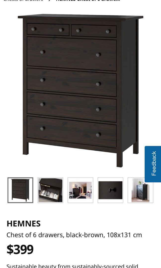 Ikea Hemnes Chest Of 6 Drawers On Carousell