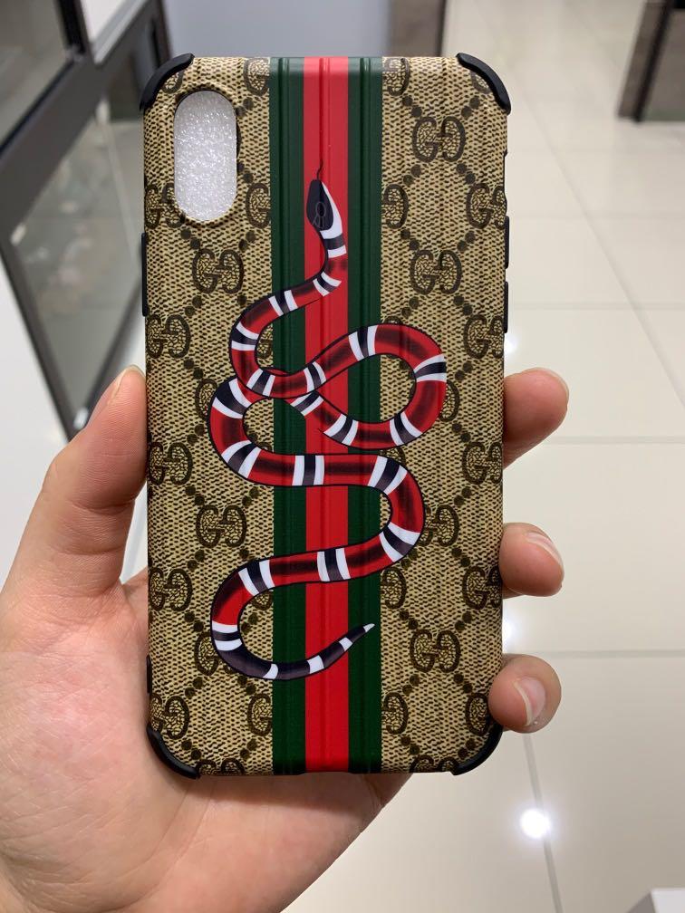 Case for iPhone X et iPhone XS : Gucci snake roses