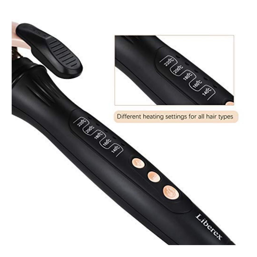 K612 Curling Iron Liberex 1.25 inch Nano Ceramic Tourmaline Barrel 30mm Hair Curling Wand Curl Tong with Dual Voltage Auto Shut Off 284 F to