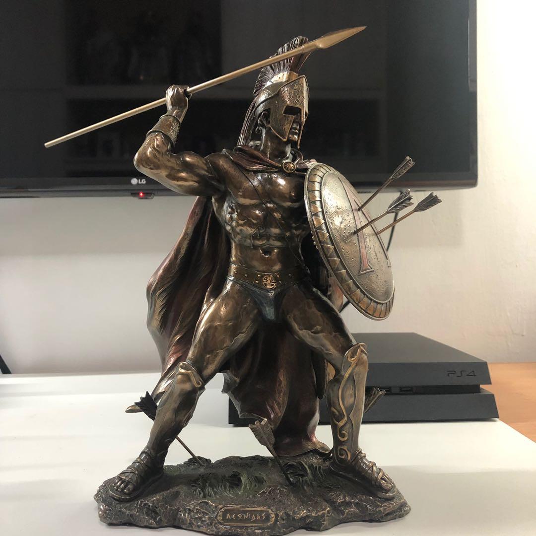 King Leonidas Greek Warrior Statue Bronze Finish Hobbies Toys Toys Games On Carousell