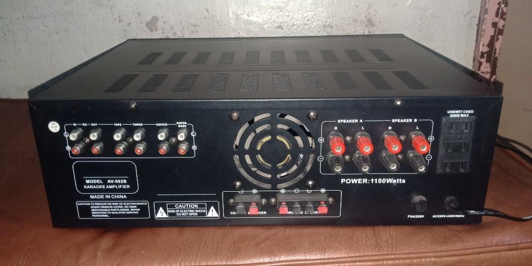 KONZERT Stereo Karaoke Amplifier AV502B, Audio, Soundbars, Speakers