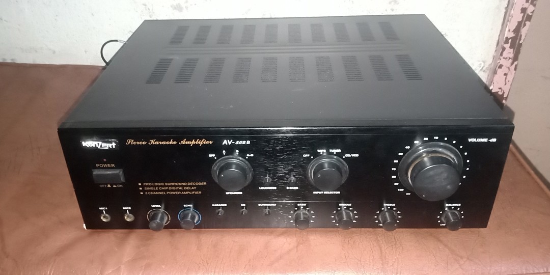 KONZERT Stereo Karaoke Amplifier AV502B, Audio, Soundbars, Speakers