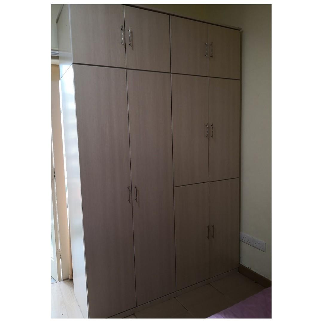 Extra Large 3 In 1 Wardrobe Cabinet Furniture Shelves Drawers