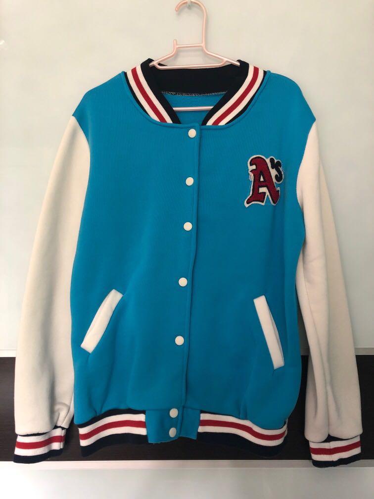 Baseball jacket light blue Clearance