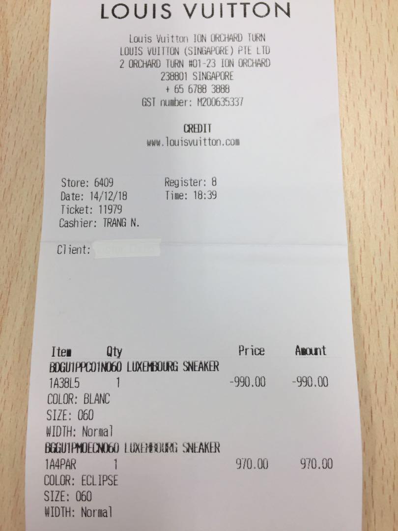 Jual LV louis vuitton bill original / receipt invoice struk belanja -  Jakarta Barat - Second Hand Shop 228