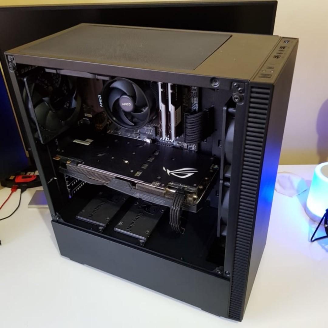Matte Black Gaming Pc Desktop Electronics Computers Desktops On Carousell