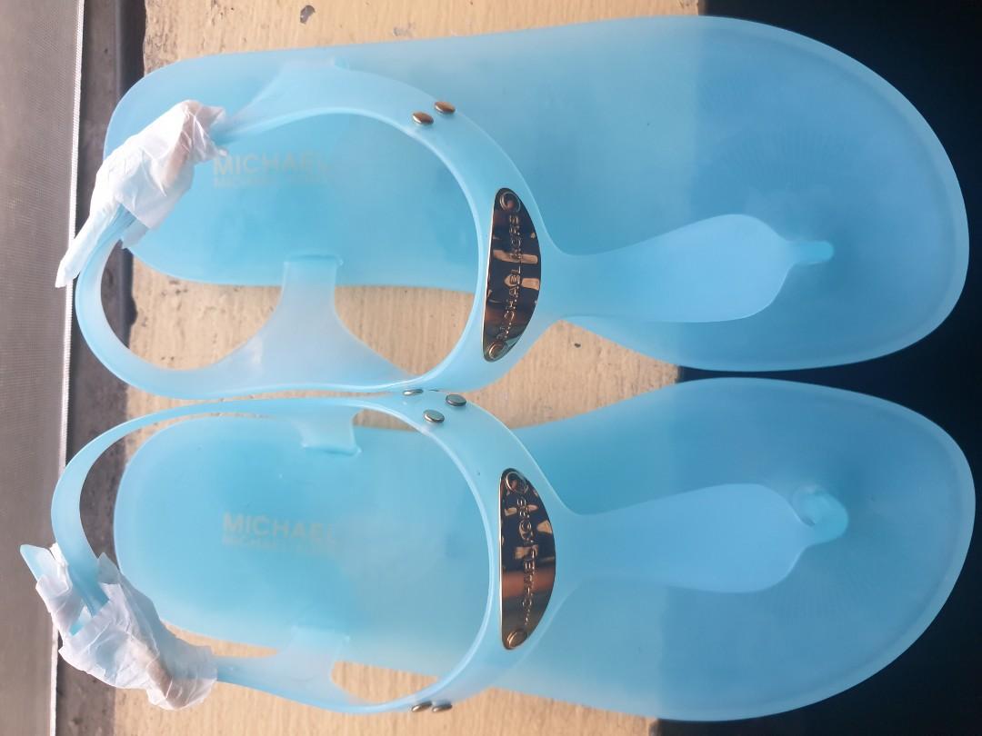 michael kors blue jelly sandals