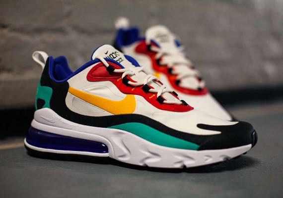 Nike air max 27 top react phantom university gold