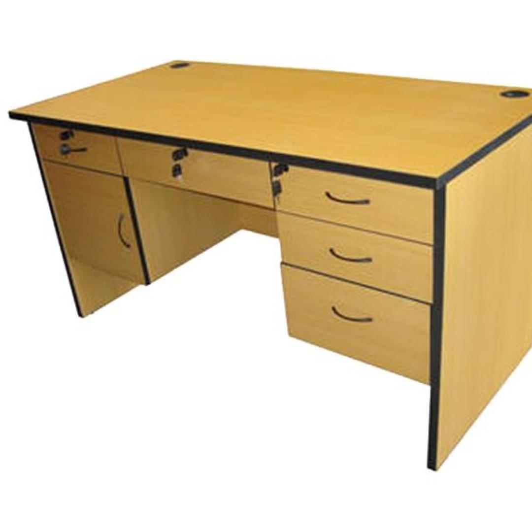 Office table with drawers, Furniture & Home Living, Office Furniture